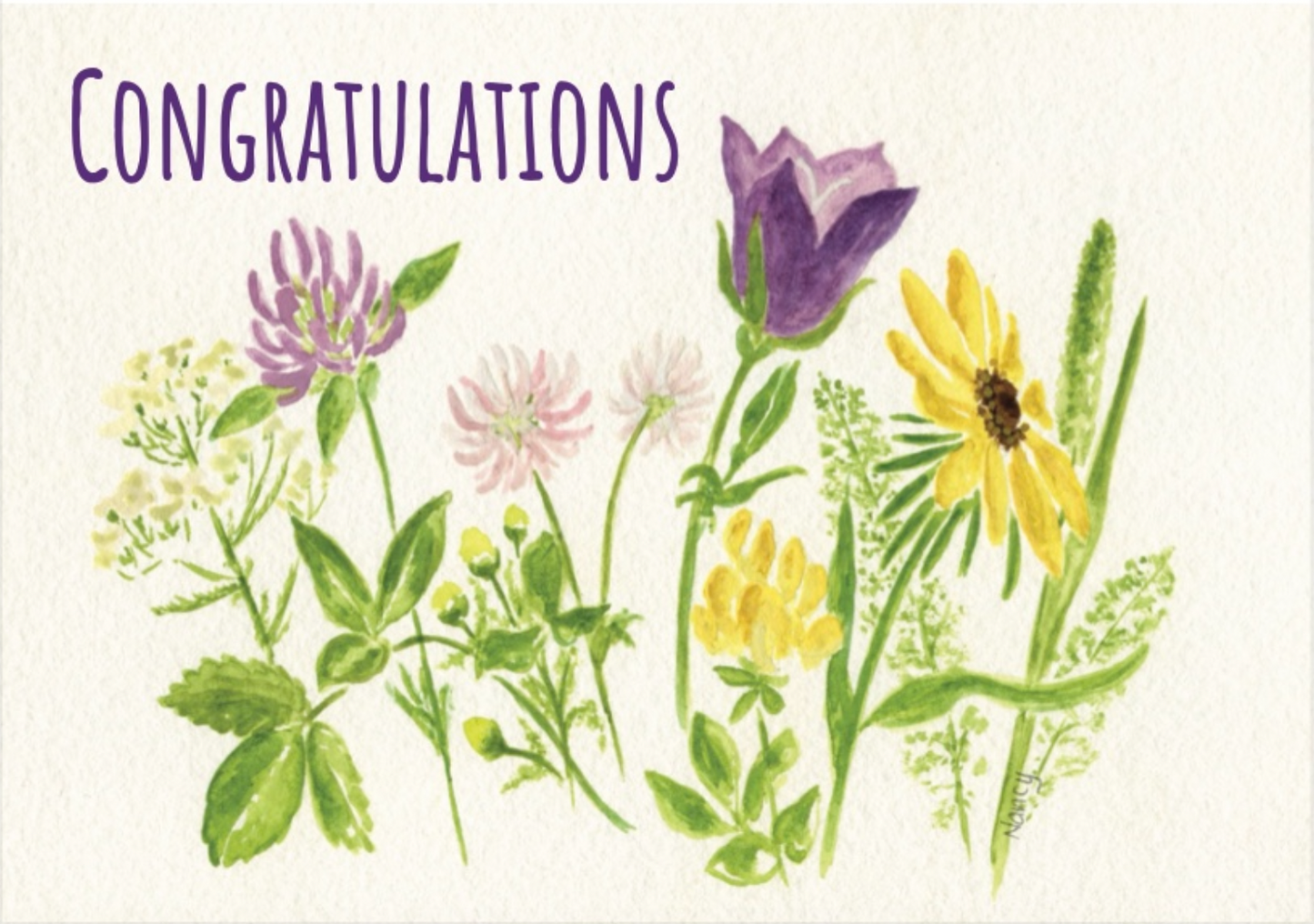 field flower congratulations