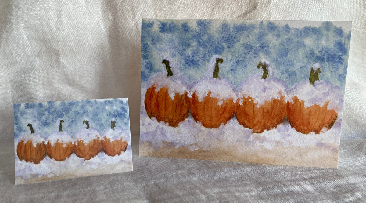 Pumpkins in Snow